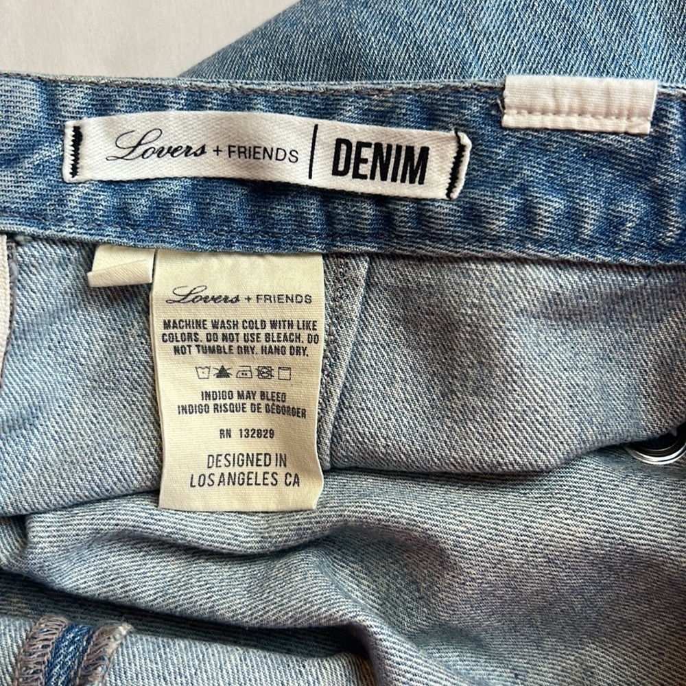 Revolve Lovers + Friends Jake Lace Up Denim Skirt Women’s 27 - Picture 6 of 9